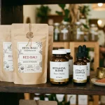 Does GNC Sell Red Bali Kratom? Buying Guide | WhatIsKratom 1 Red Bali kratom powder pouches and botanical wellness supplement bottles (AI Generated Image)
