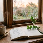 Does Kratom Help Depression? Forum Analysis | WhatIsKratom 2 Serene morning wellness journal with herbal tea and gentle sunlight (AI Generated Image)